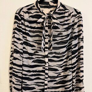 All Saint zebra print blouse size large